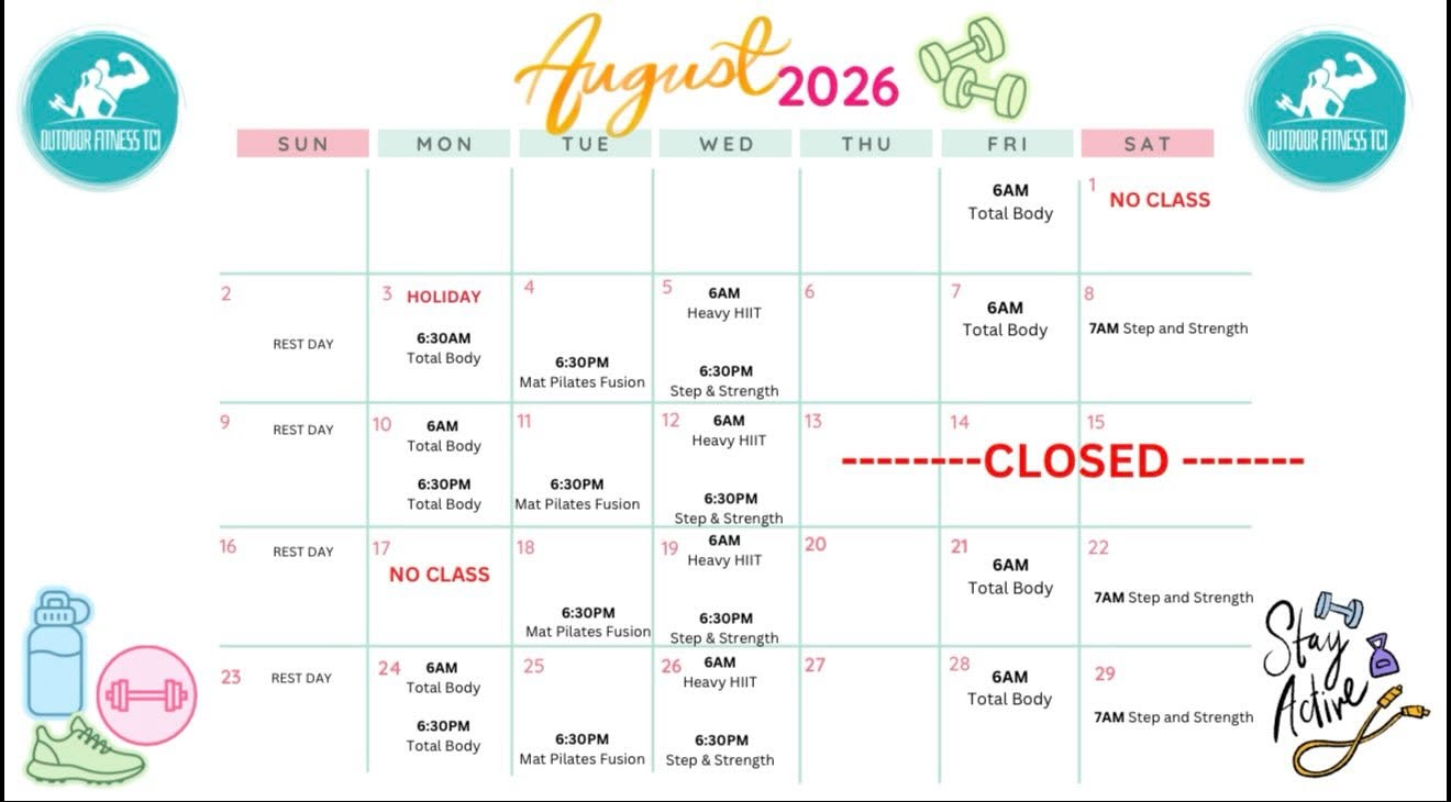 Fitness TCI calendar
